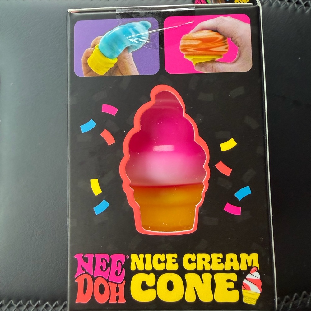 Nee Doh Nice Cream Cone Pink Squishy RARE! - Picture 3 of 6